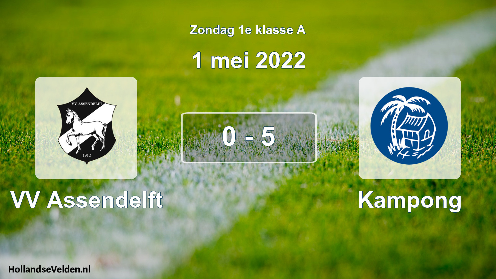 Total number of matches played: VV Assendelft - Kampong 0 - 5 (1 May 2022)