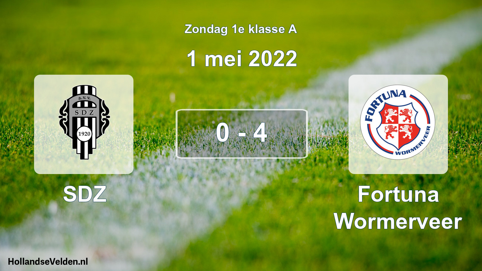 Total number of matches played: SDZ - Fortuna Wormerveer 0 - 4 (1 May 2022)