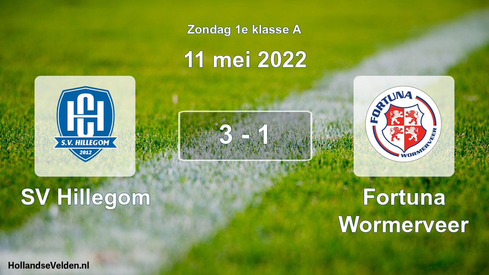 Total number of matches played: SV Hillegom - Fortuna Wormerveer 3 - 1 (11 May 2022)