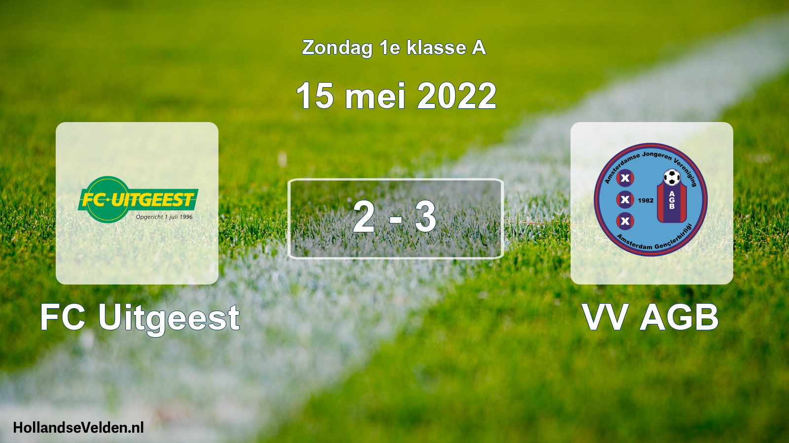 Total number of matches played: FC Uitgeest - VV AGB 2 - 3 (15 May 2022)