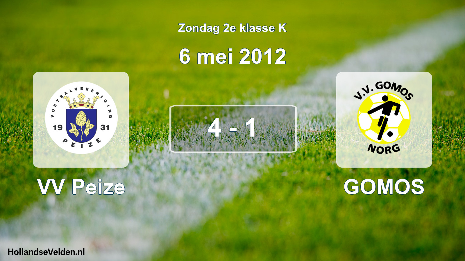 Total number of matches played: VV Peize - GOMOS 4 - 1 (6 May 2012)