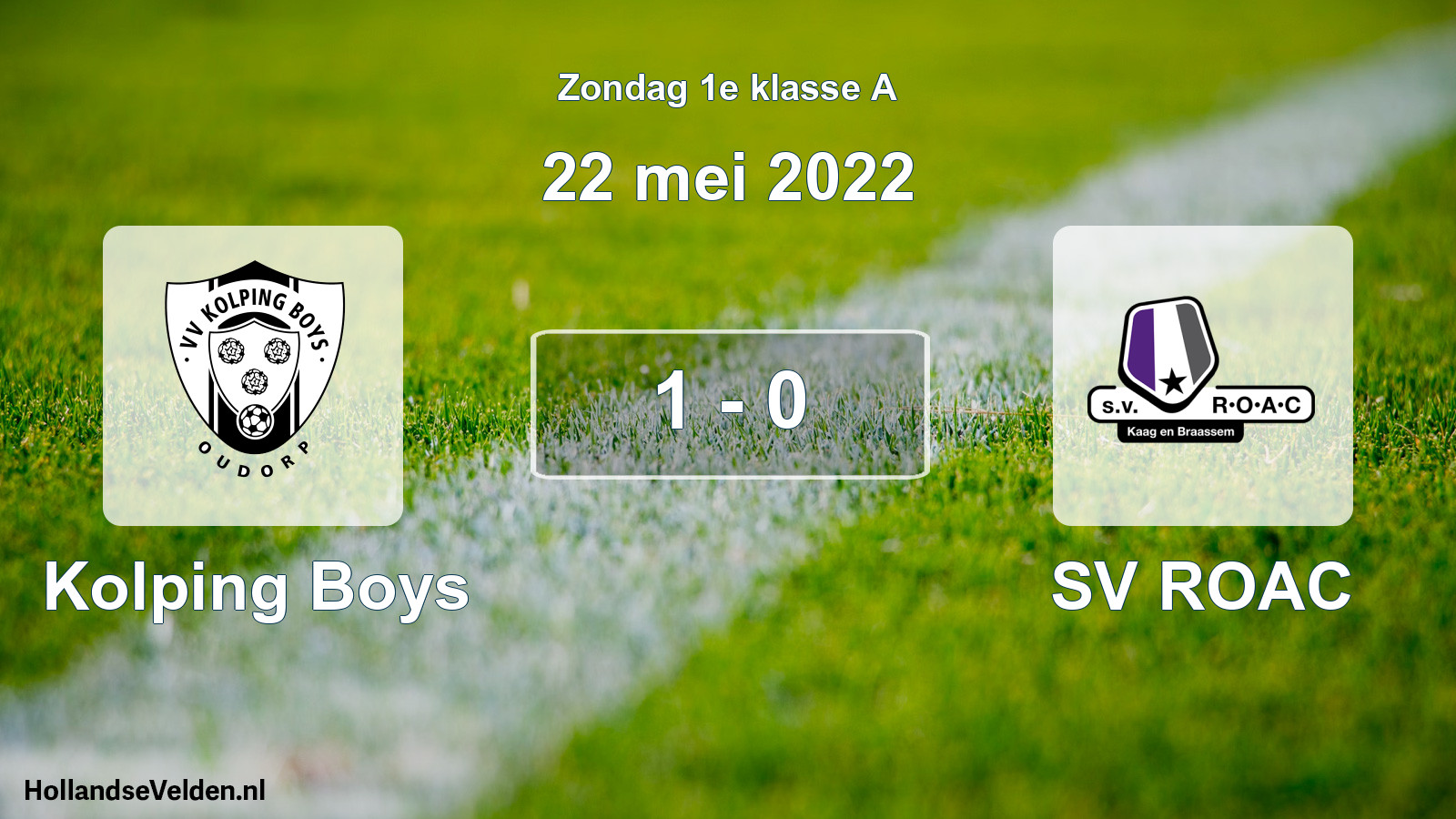 Total number of matches played: Kolping Boys - SV ROAC 1 - 0 (22 May 2022)