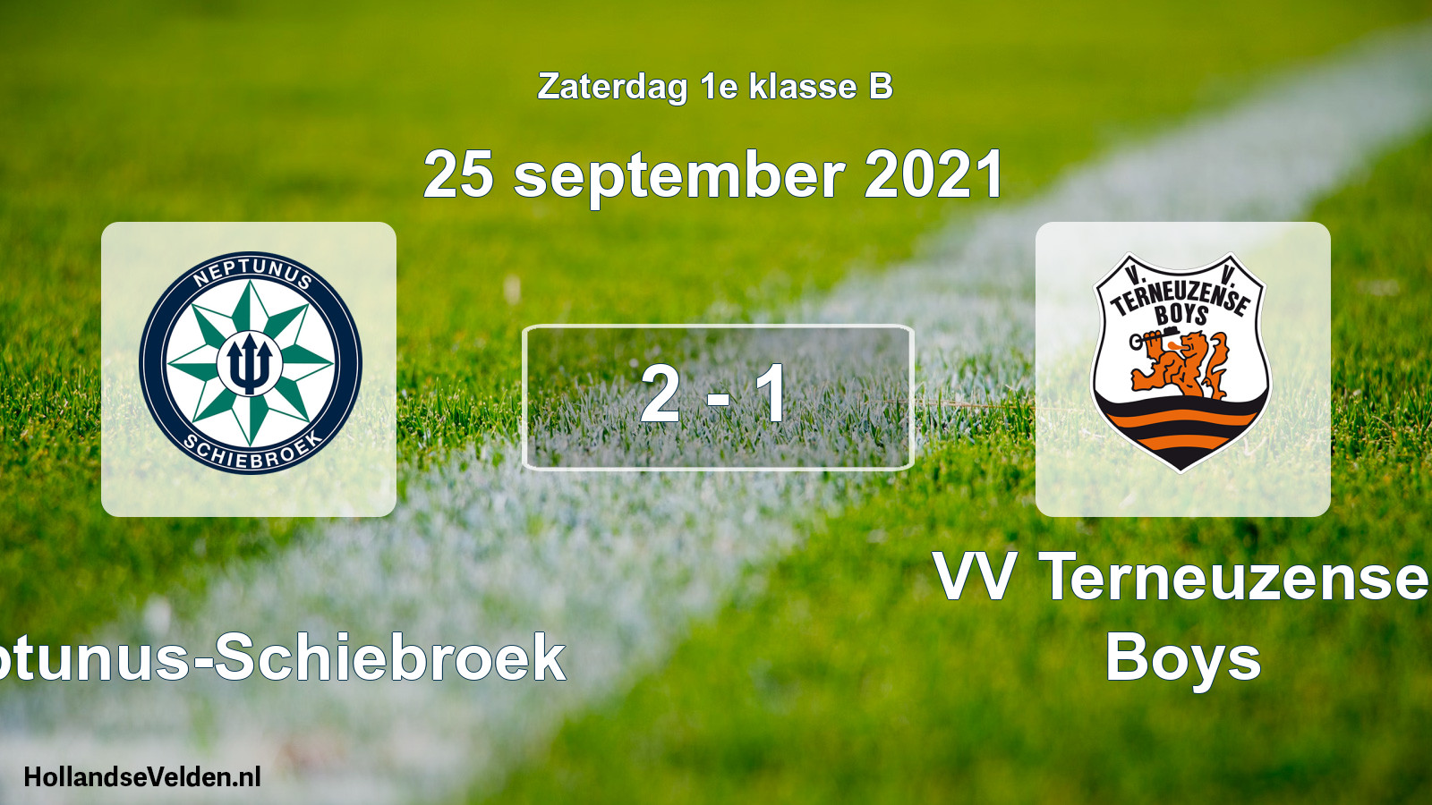 Total number of matches played: Neptunus-Schiebroek - VV Terneuzense Boys 2 - 1 (25 September 2021)