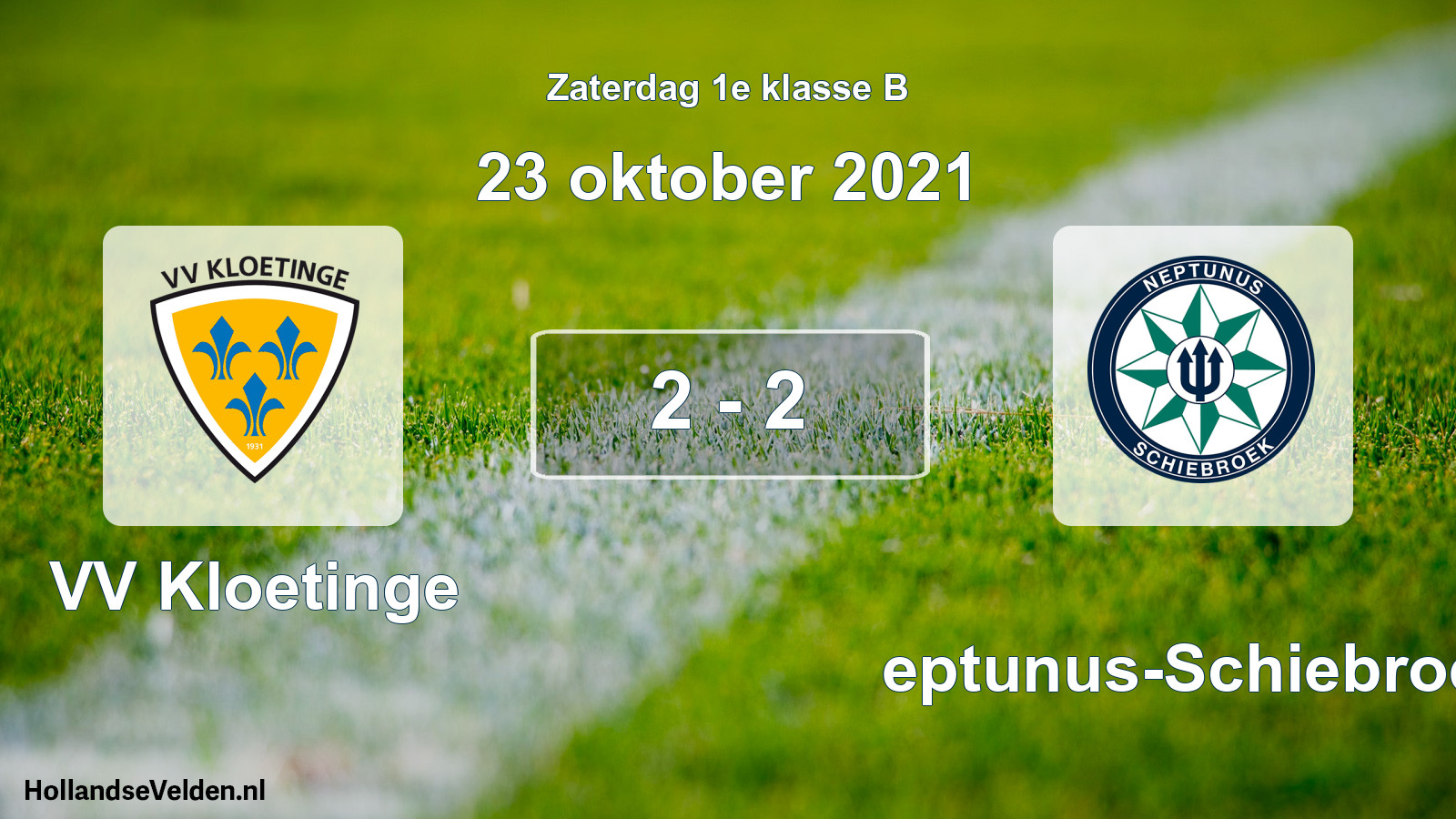 Total number of matches played: VV Kloetinge - Neptunus-Schiebroek 2 - 2 (23 October 2021)
