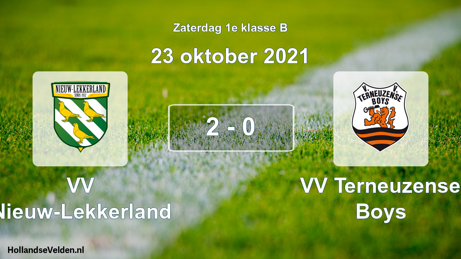 Total number of matches played: VV Nieuw-Lekkerland - VV Terneuzense Boys 2 - 0 (23 October 2021)