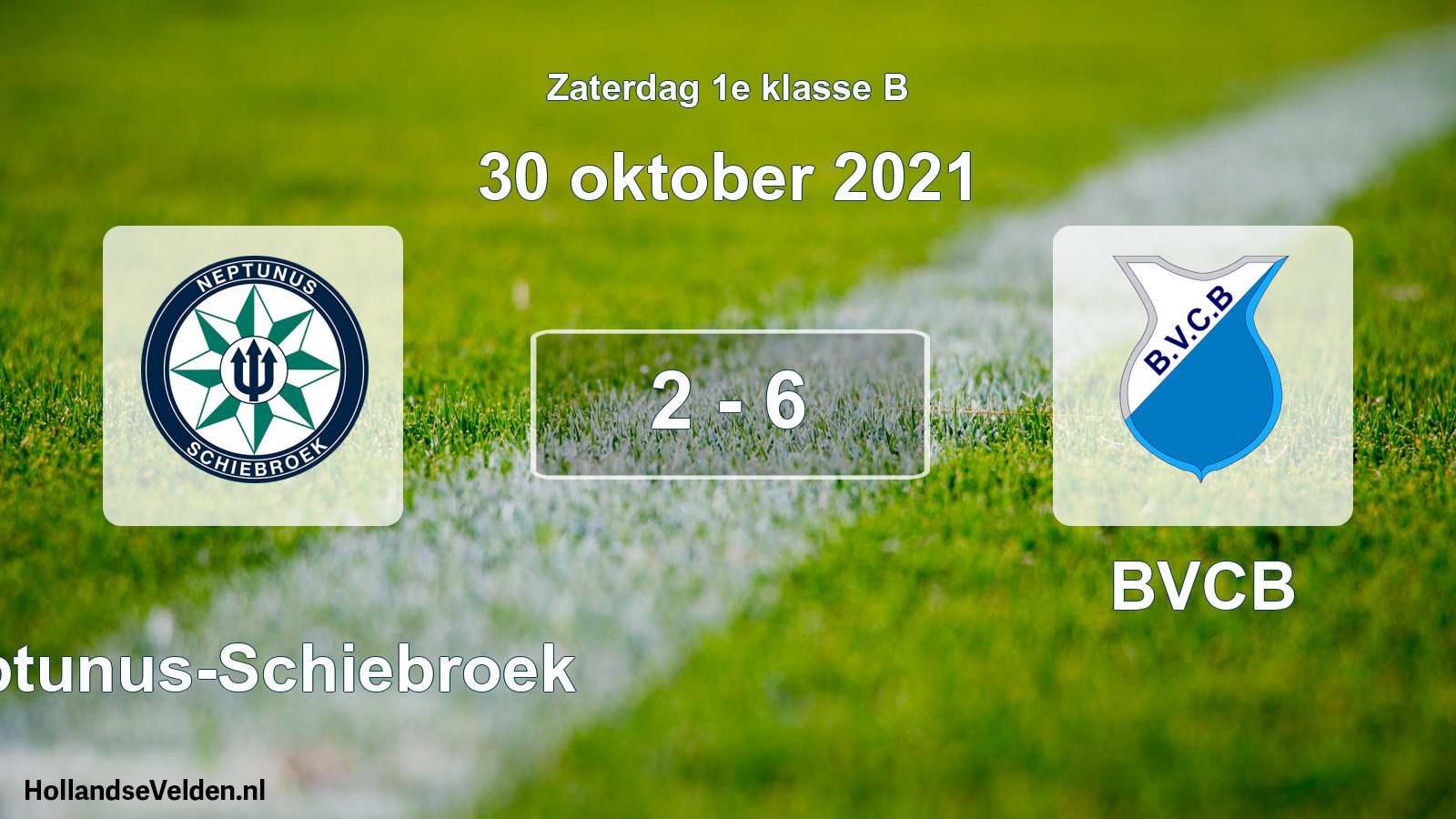 Total number of matches played: Neptunus-Schiebroek - BVCB 2 - 6 (30 October 2021)