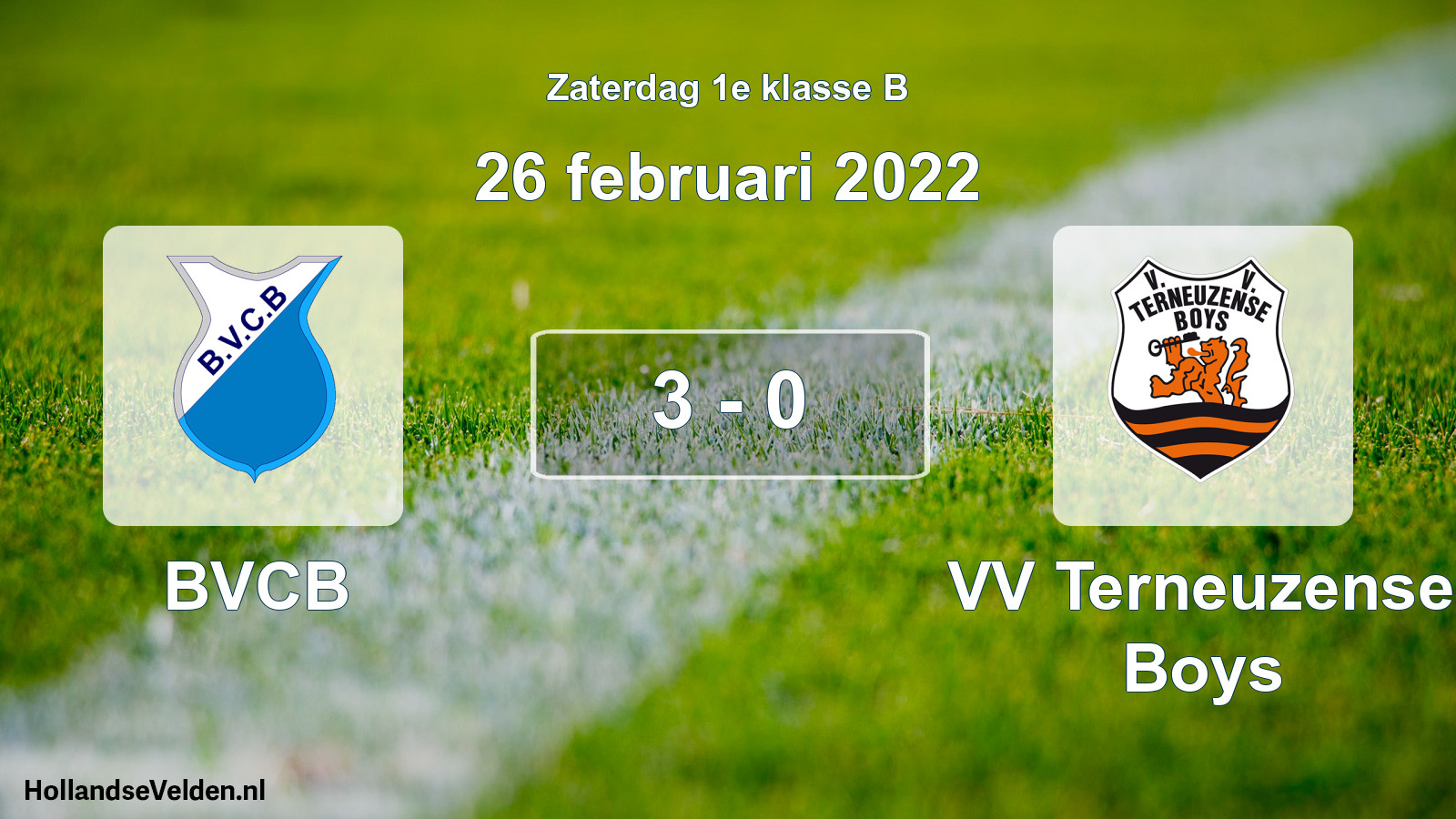 Total number of matches played: BVCB - VV Terneuzense Boys 3 - 0 (26 February 2022)