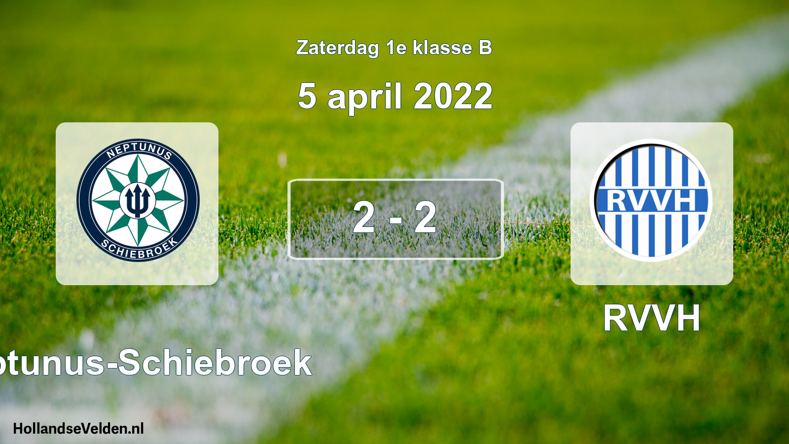 Total number of matches played: Neptunus-Schiebroek - RVVH 2 - 2 (5 April 2022)