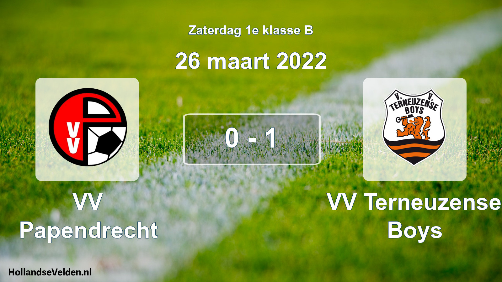 Total number of matches played: VV Papendrecht - VV Terneuzense Boys 0 - 1 (26 March 2022)