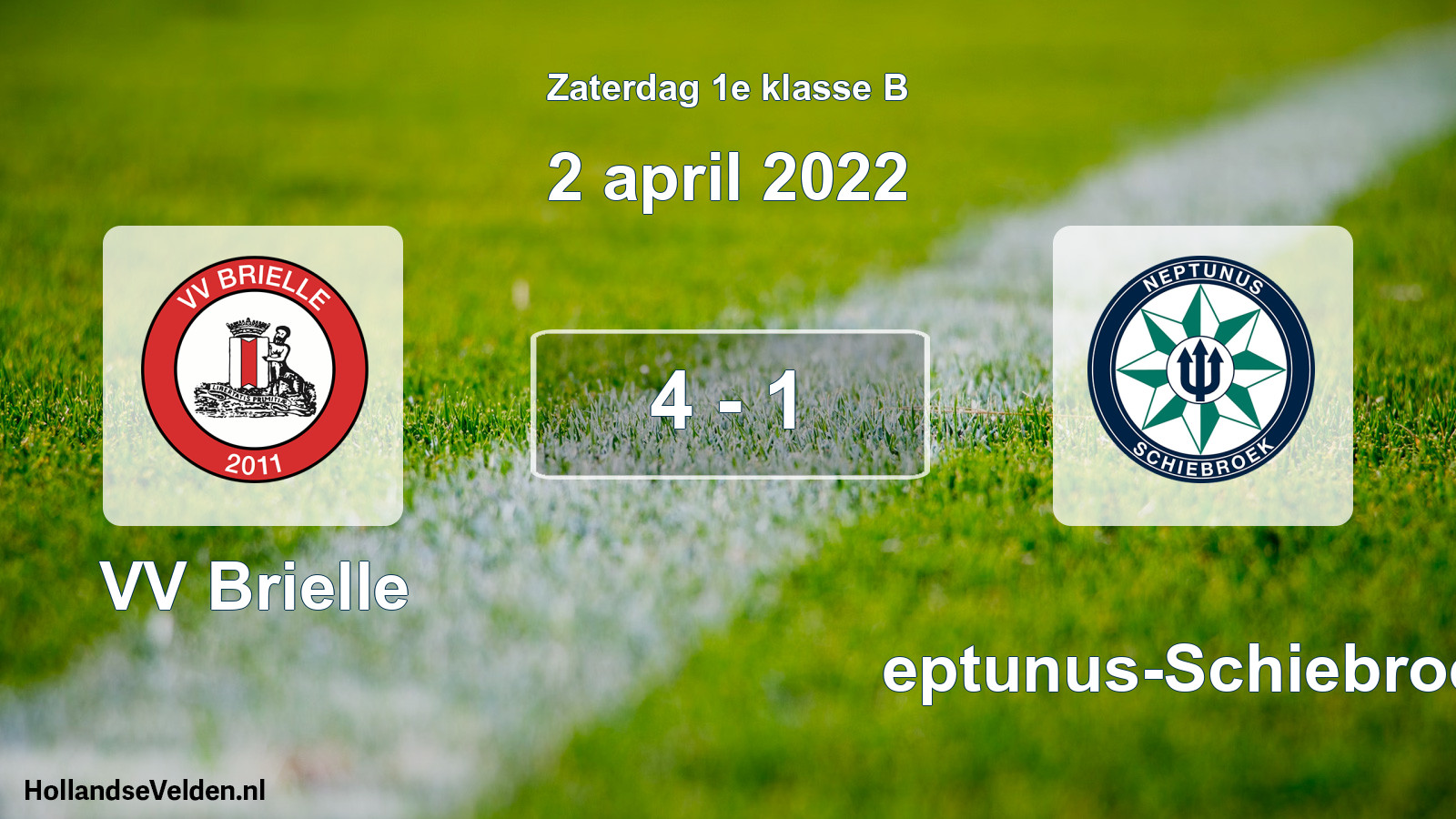 Total number of matches played: VV Brielle - Neptunus-Schiebroek 4 - 1 (2 April 2022)