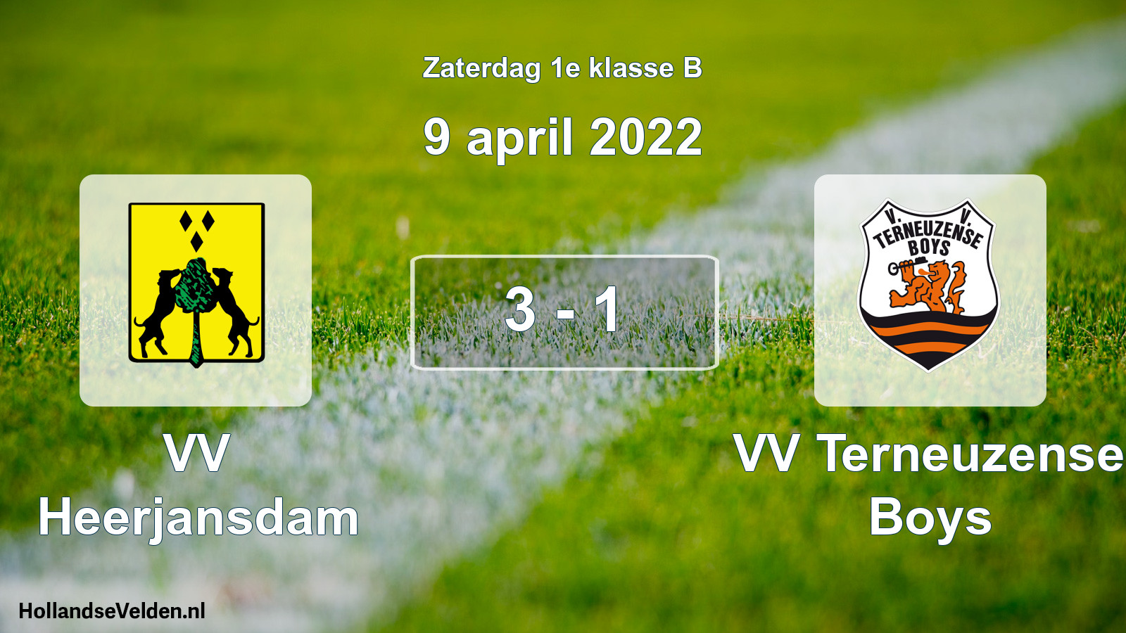 Total number of matches played: VV Heerjansdam - VV Terneuzense Boys 3 - 1 (9 April 2022)