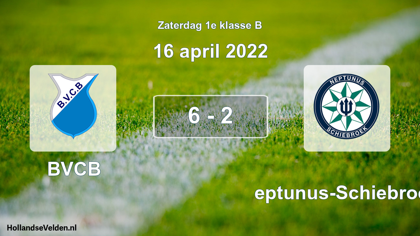 Total number of matches played: BVCB - Neptunus-Schiebroek 6 - 2 (16 April 2022)