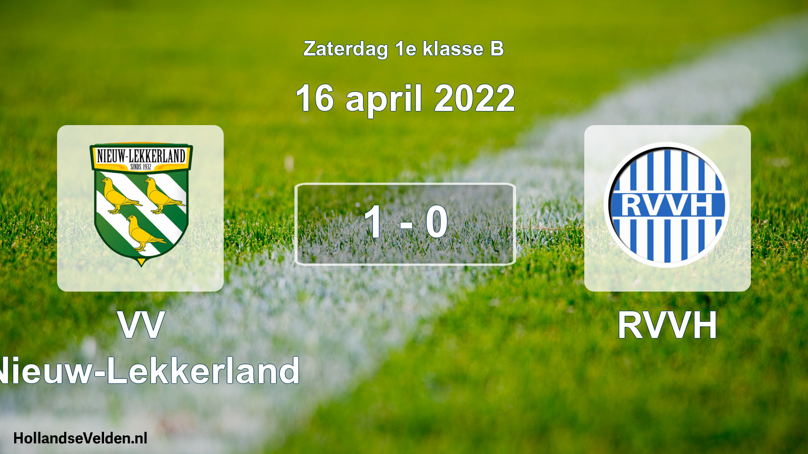 Total number of matches played: VV Nieuw-Lekkerland - RVVH 1 - 0 (16 April 2022)