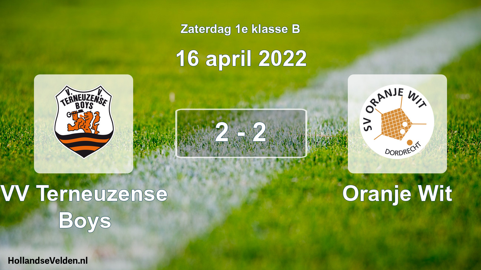 Total number of matches played: VV Terneuzense Boys - Oranje Wit 2 - 2 (16 April 2022)