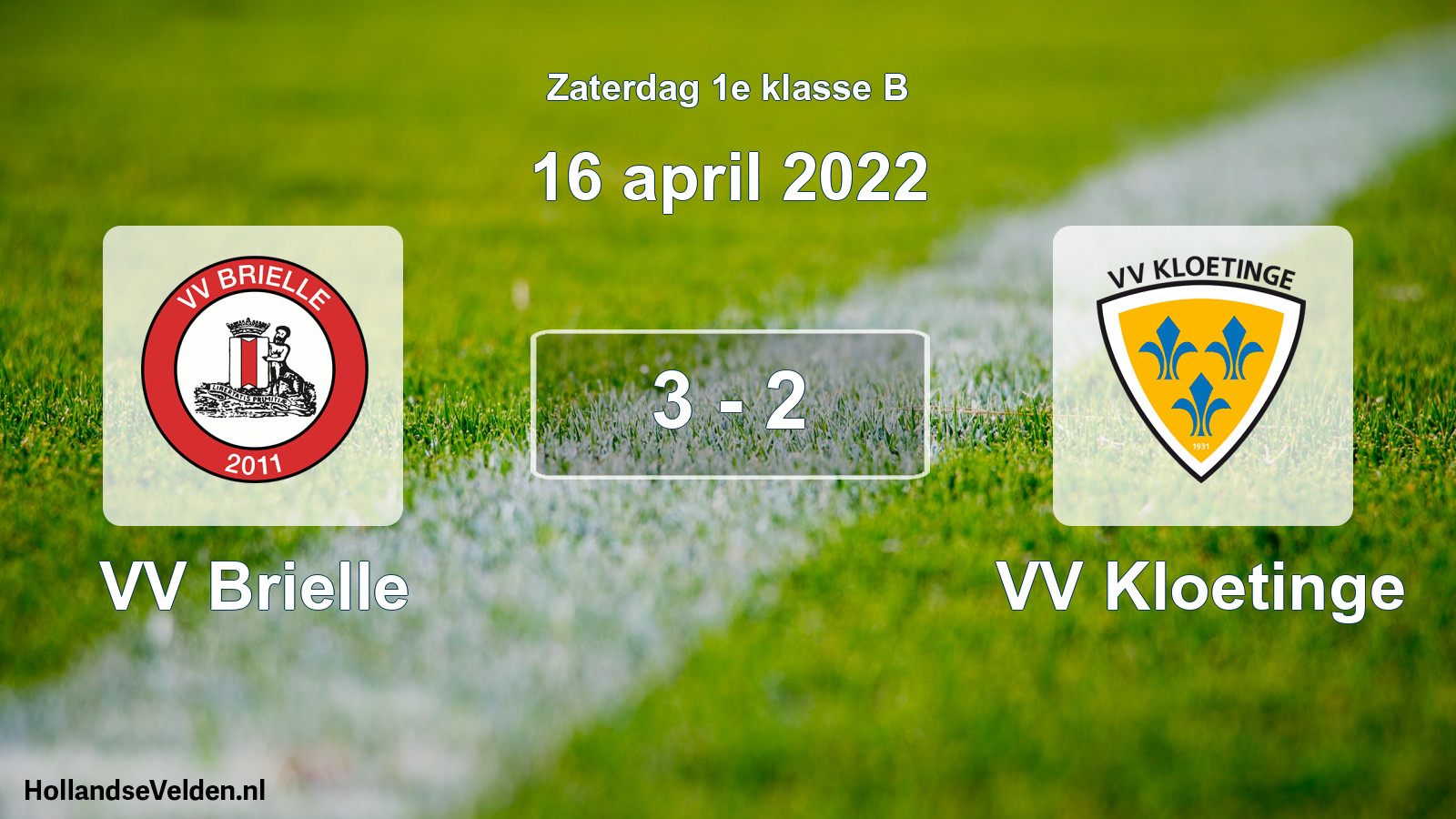 Total number of matches played: VV Brielle - VV Kloetinge 3 - 2 (16 April 2022)