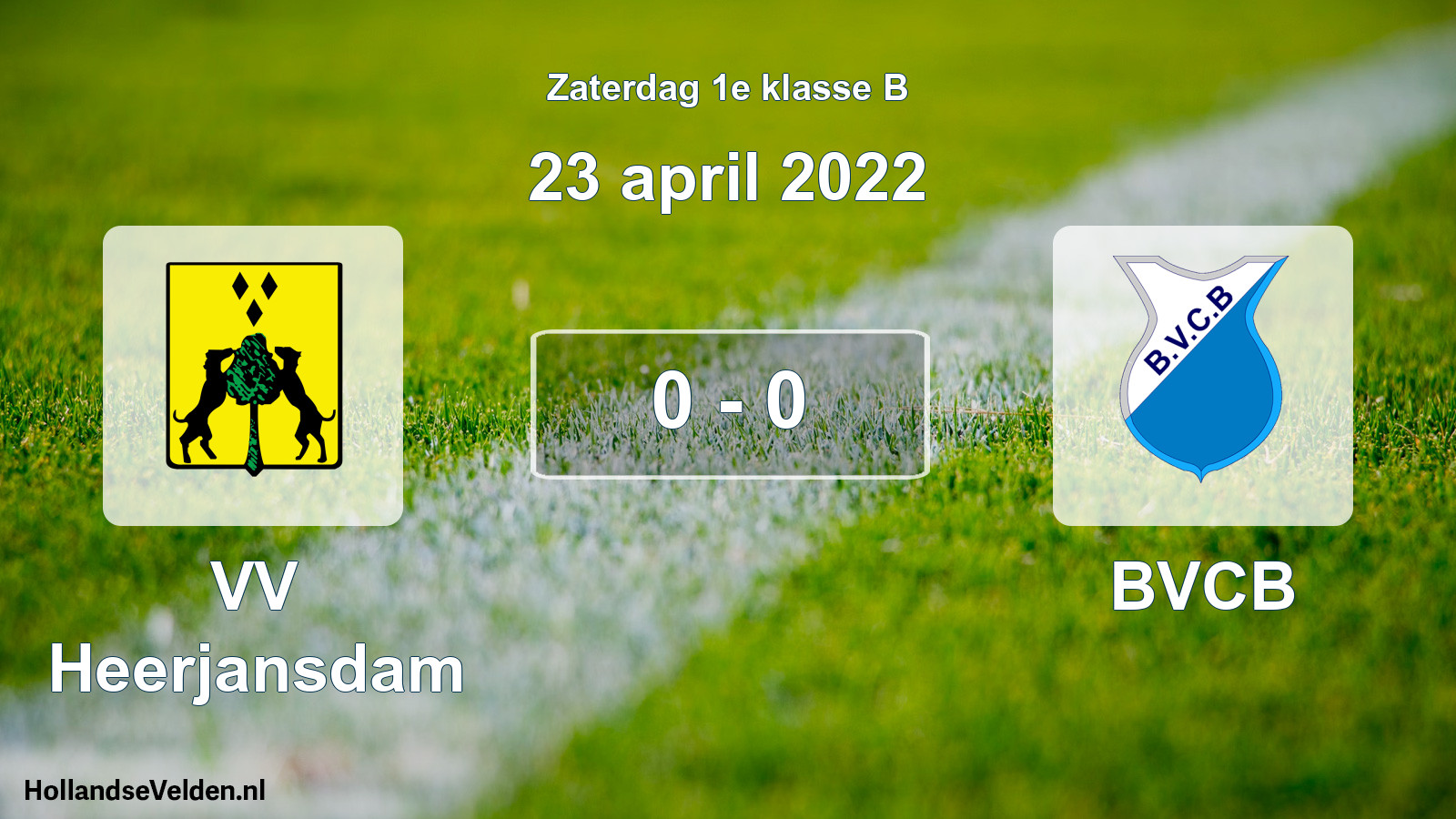 Total number of matches played: VV Heerjansdam - BVCB 0 - 0 (23 April 2022)
