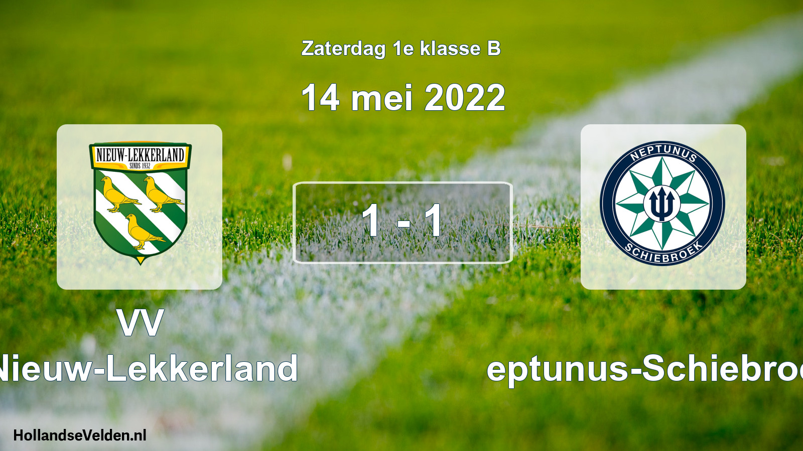 Total number of matches played: VV Nieuw-Lekkerland - Neptunus-Schiebroek 1 - 1 (14 May 2022)