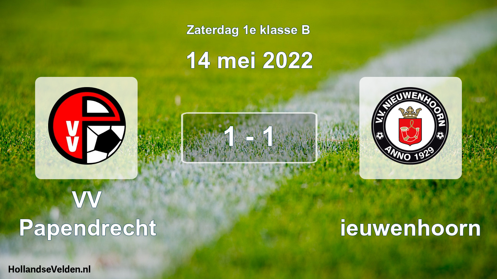 Total number of matches played: VV Papendrecht - Nieuwenhoorn 1 - 1 (14 May 2022)