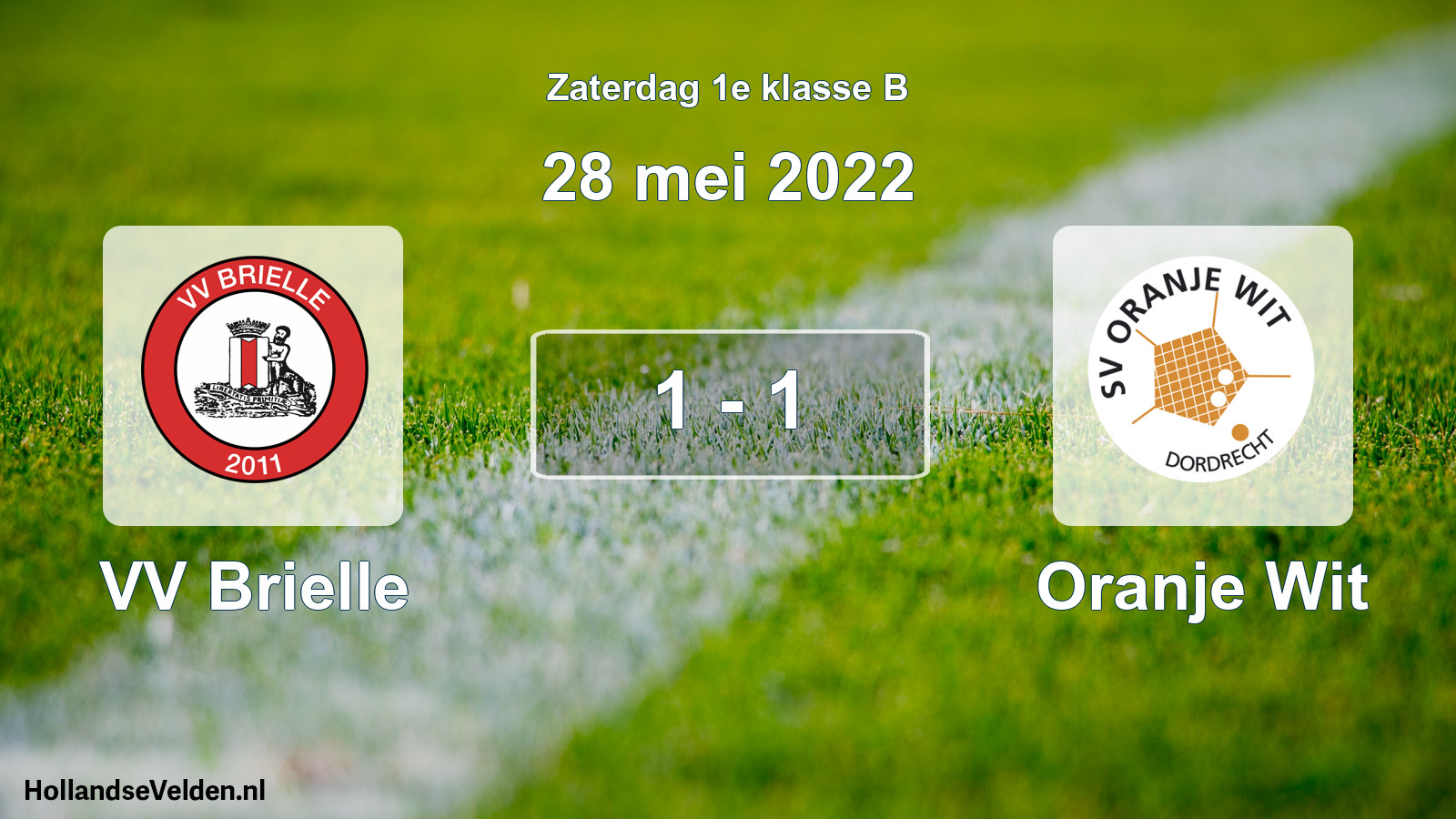 Total number of matches played: VV Brielle - Oranje Wit 1 - 1 (28 May 2022)