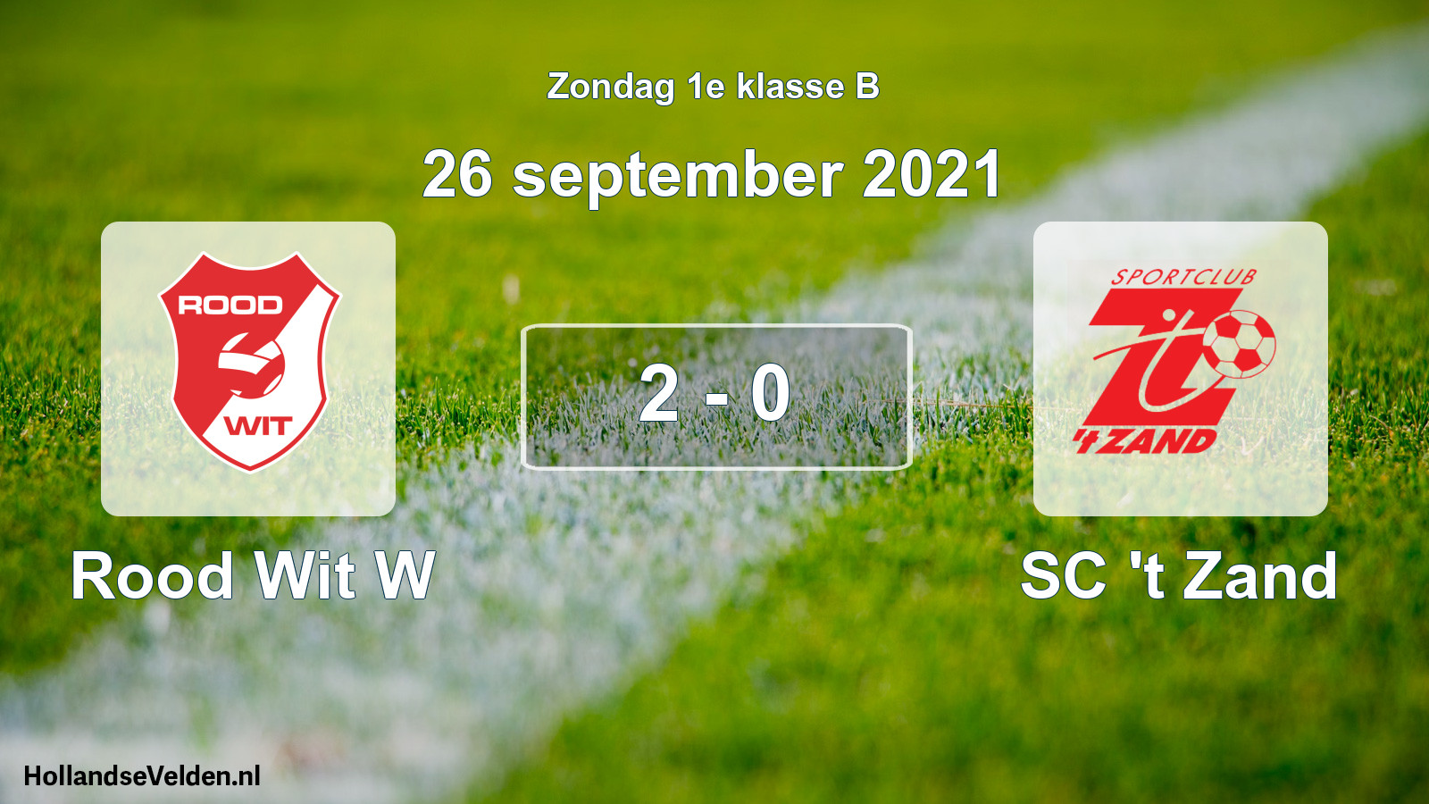 Total number of matches played: Rood Wit W - SC 't Zand 2 - 0 (26 September 2021)