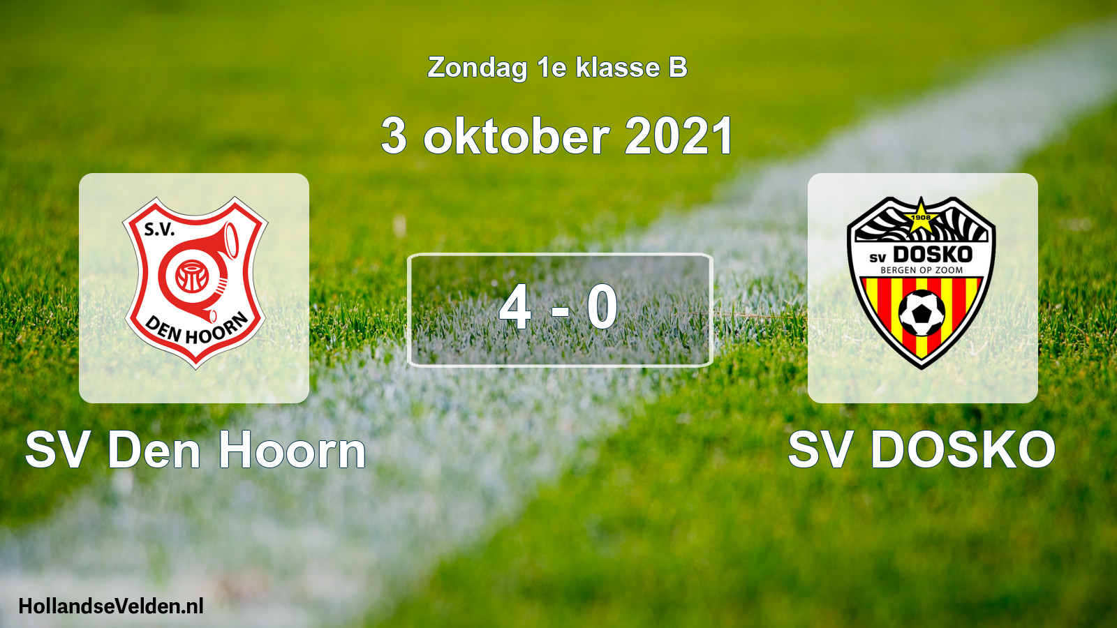 Total number of matches played: SV Den Hoorn - SV DOSKO 4 - 0 (3 October 2021)
