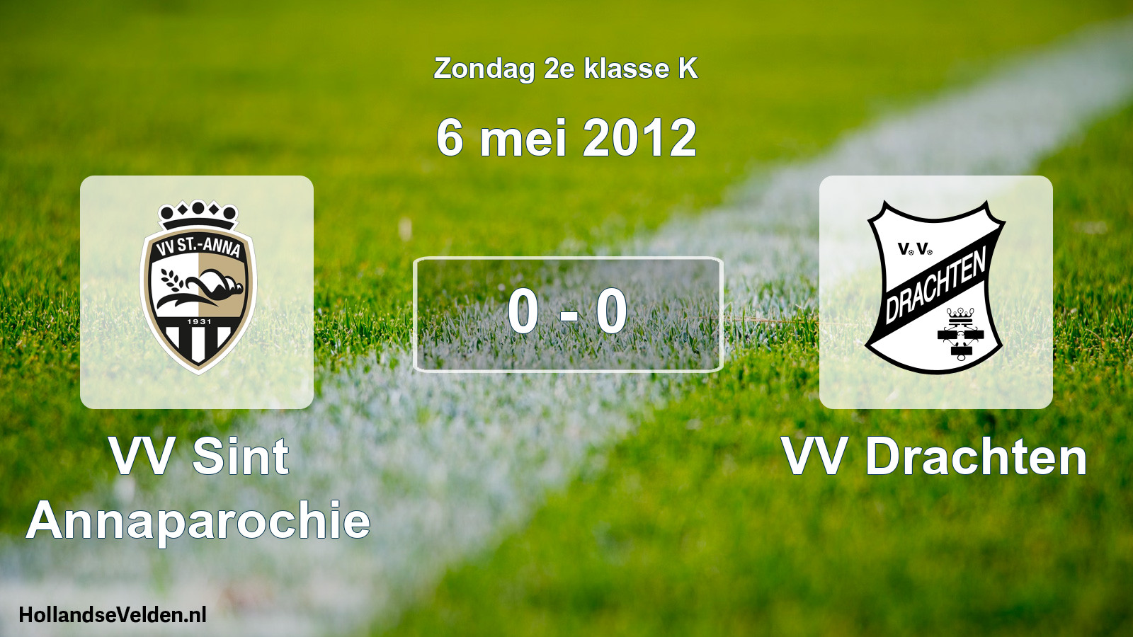 Total number of matches played: VV Sint Annaparochie - VV Drachten 0 - 0 (6 May 2012)