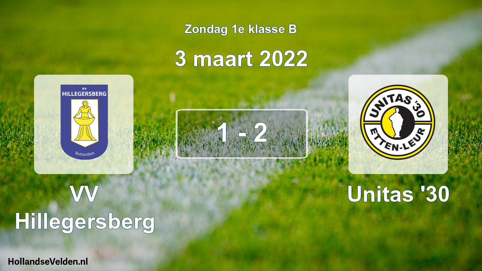 Total number of matches played: VV Hillegersberg - Unitas '30 1 - 2 (3 March 2022)