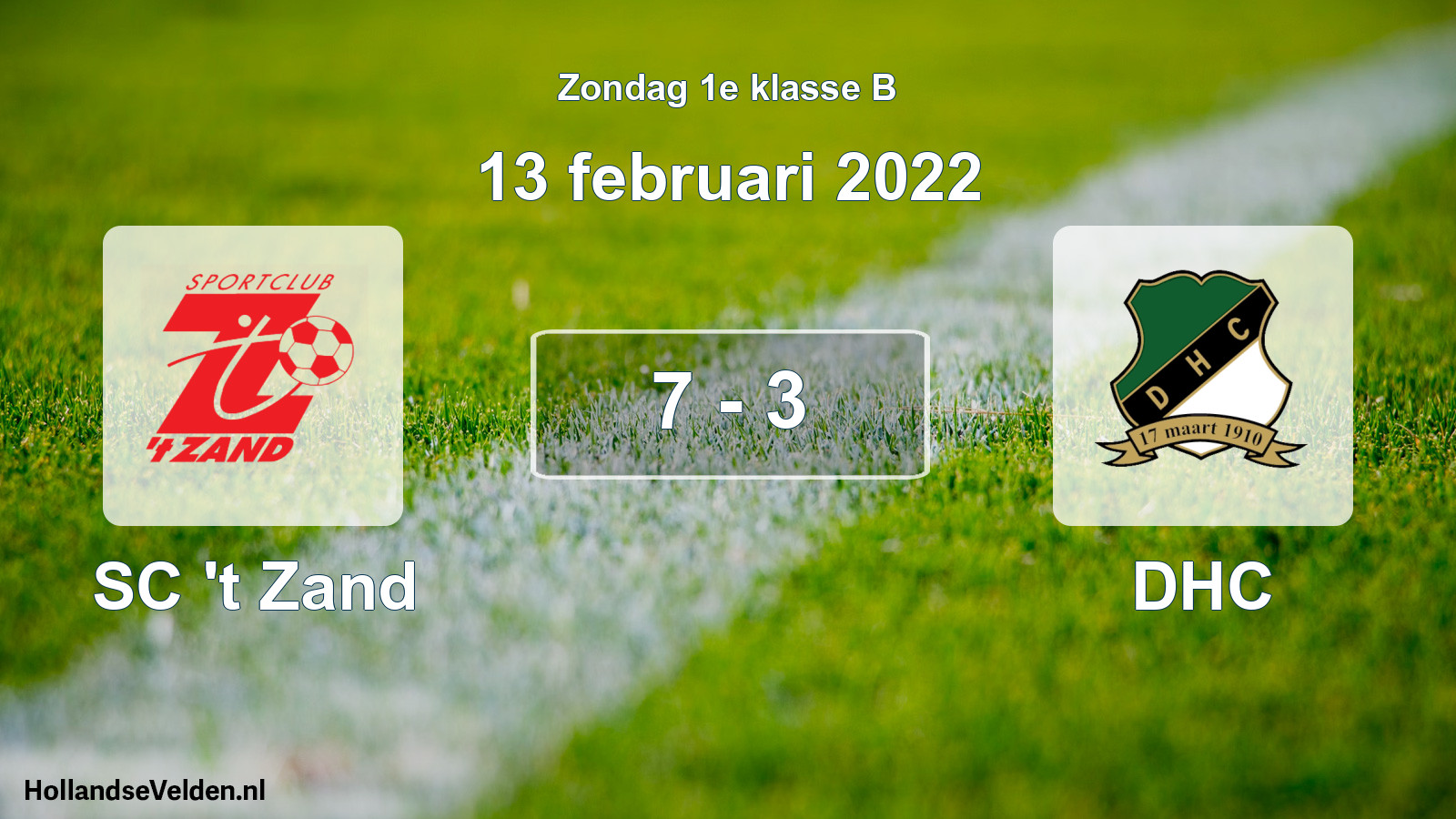 Total number of matches played: SC 't Zand - DHC 7 - 3 (13 February 2022)