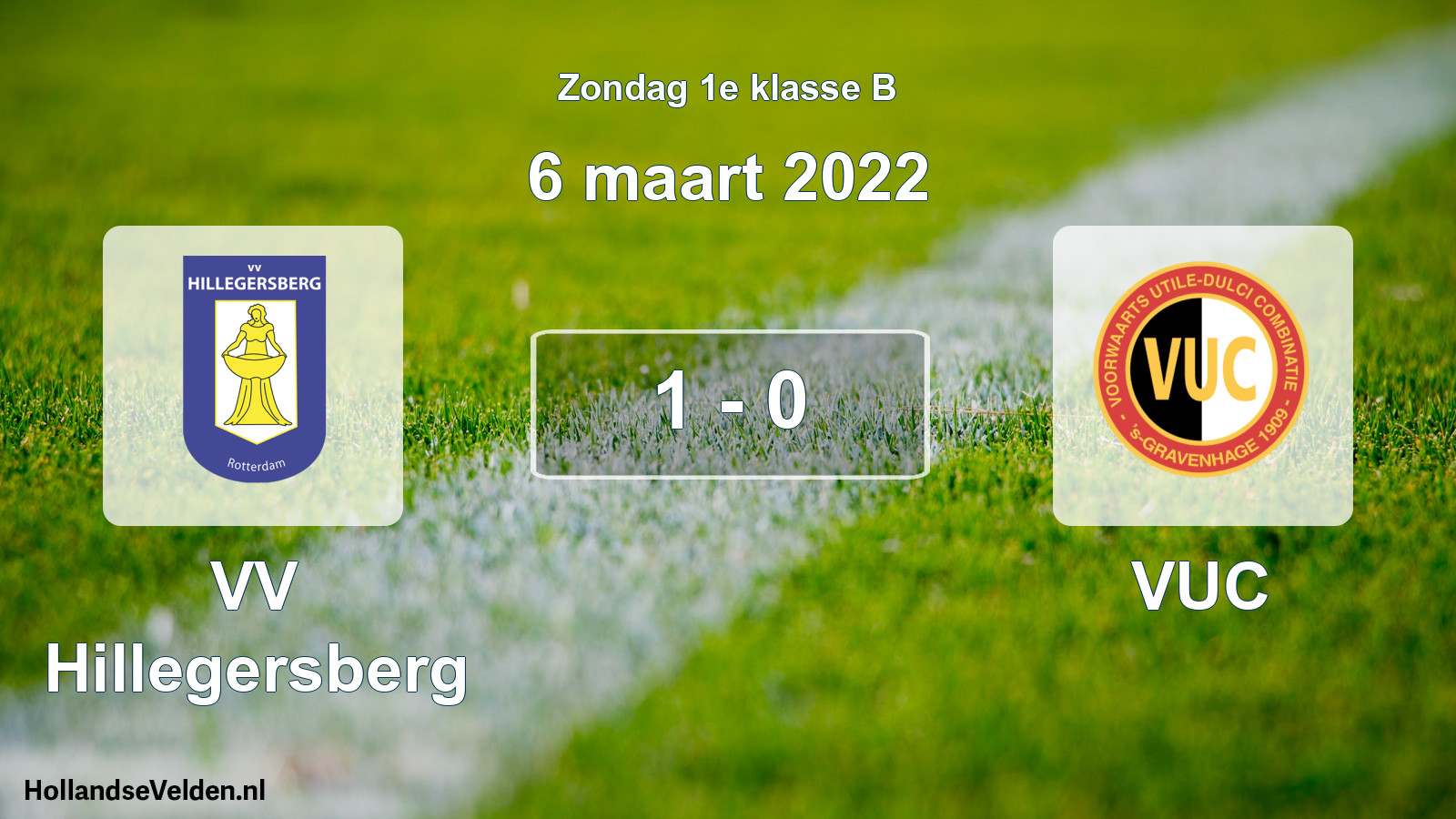 Total number of matches played: VV Hillegersberg - VUC 1 - 0 (6 March 2022)