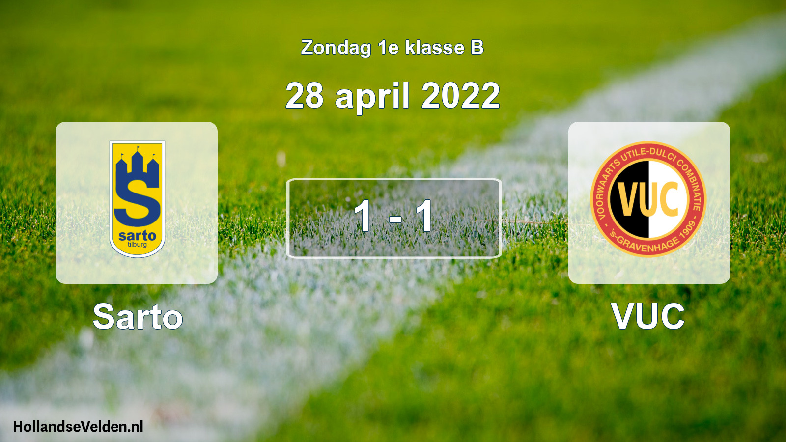 Total number of matches played: Sarto - VUC 1 - 1 (28 April 2022)