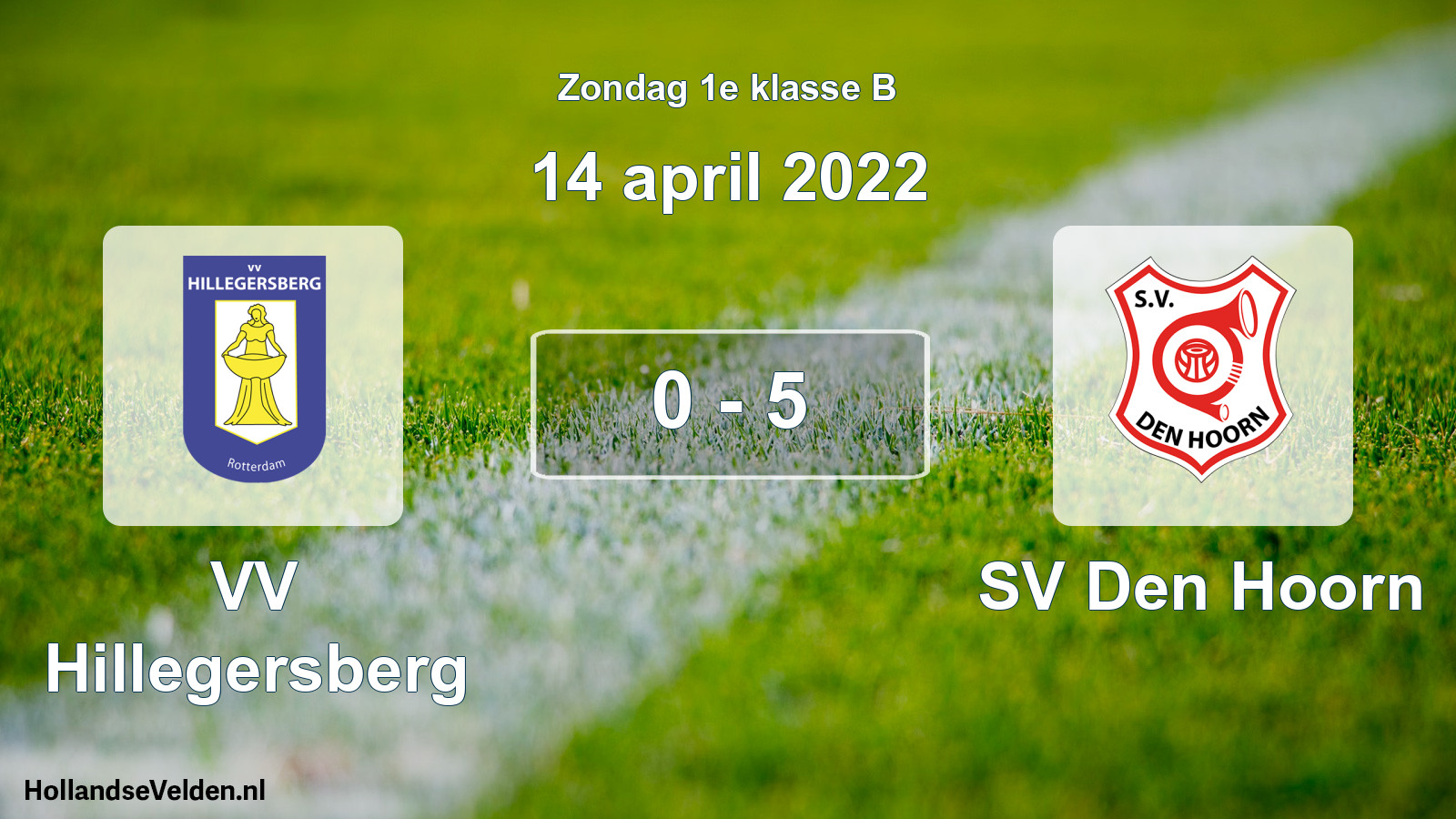 Total number of matches played: VV Hillegersberg - SV Den Hoorn 0 - 5 (14 April 2022)