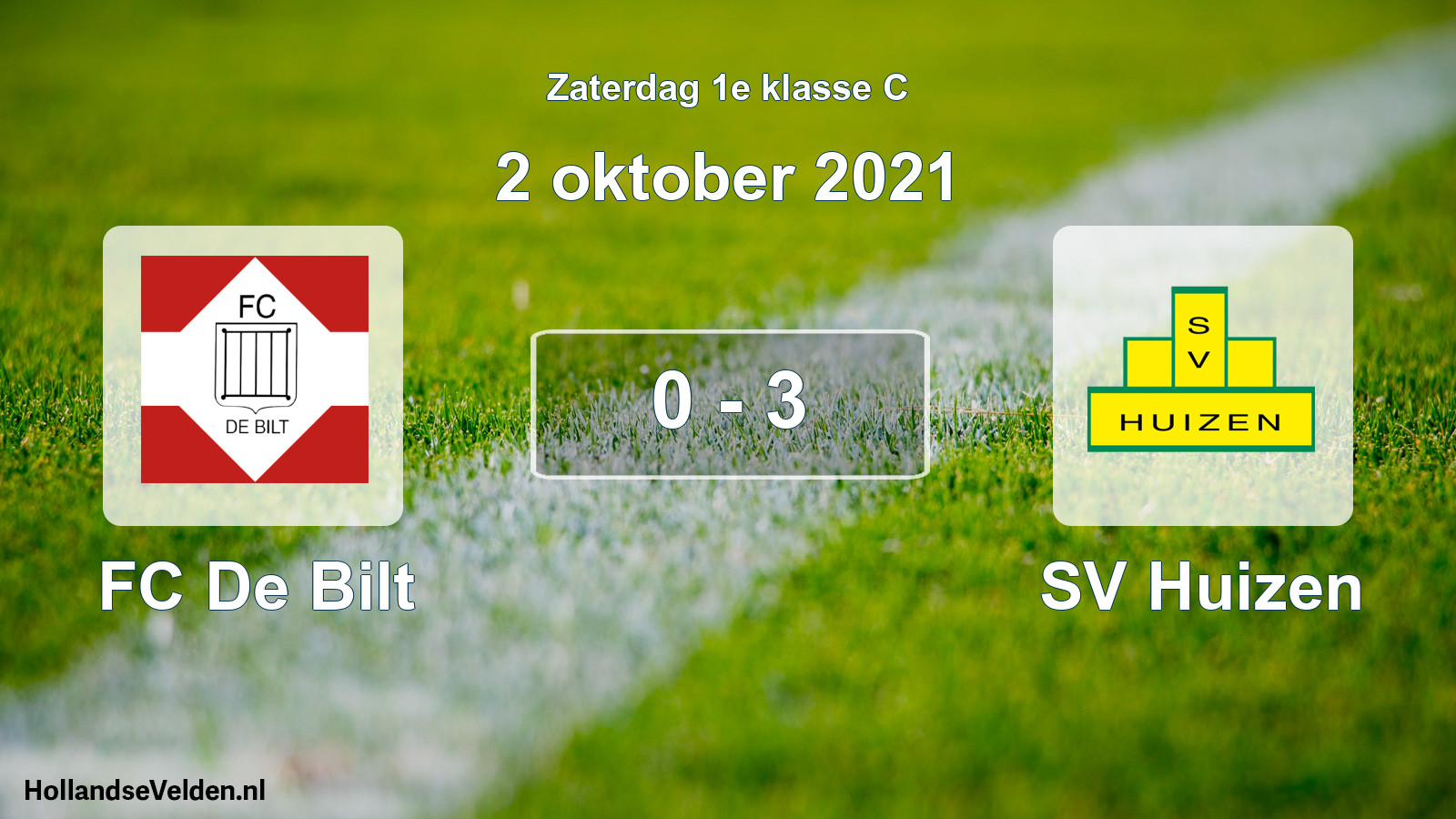 Total number of matches played: FC De Bilt - SV Huizen 0 - 3 (2 October 2021)