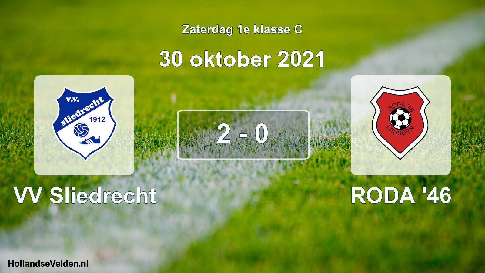 Total number of matches played: VV Sliedrecht - RODA '46 2 - 0 (30 October 2021)
