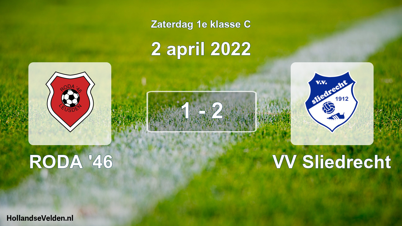 Total number of matches played: RODA '46 - VV Sliedrecht 1 - 2 (2 April 2022)
