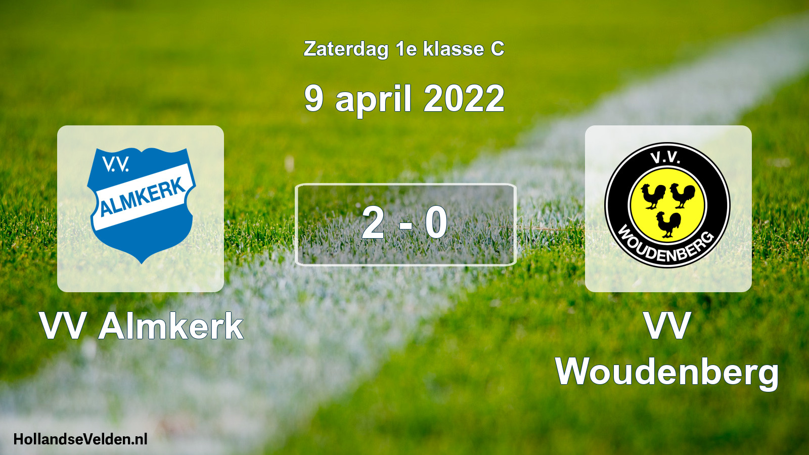 Total number of matches played: VV Almkerk - VV Woudenberg 2 - 0 (9 April 2022)