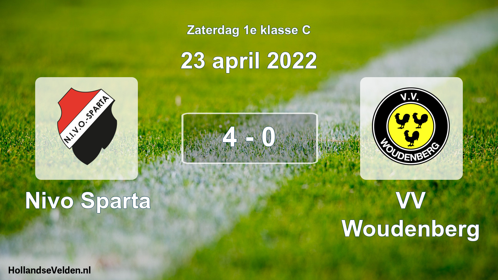 Total number of matches played: Nivo Sparta - VV Woudenberg 4 - 0 (23 April 2022)