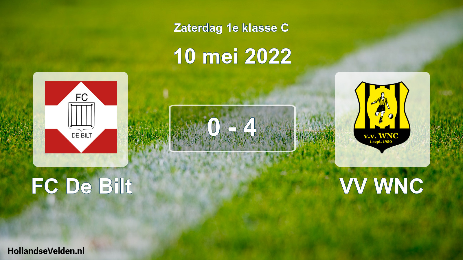Total number of matches played: FC De Bilt - VV WNC 0 - 4 (10 May 2022)