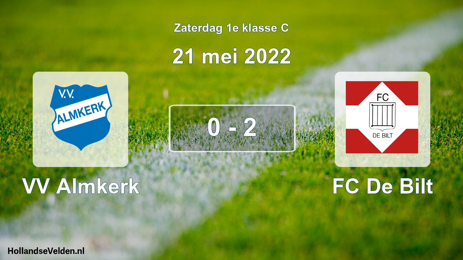 Total number of matches played: VV Almkerk - FC De Bilt 0 - 2 (21 May 2022)