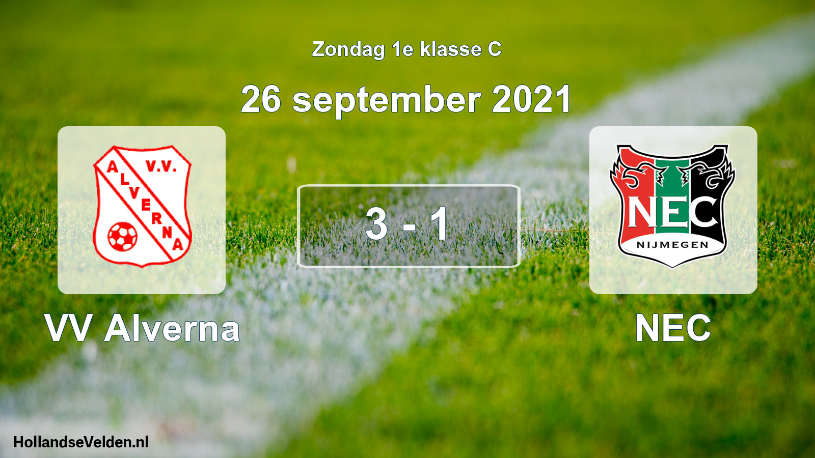 Total number of matches played: VV Alverna - NEC 3 - 1 (26 September 2021)