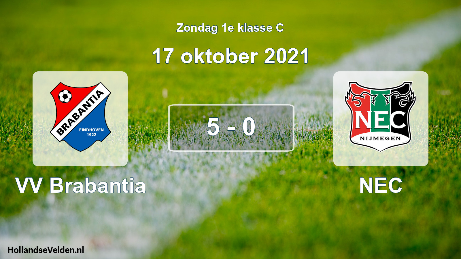 Total number of matches played: VV Brabantia - NEC 5 - 0 (17 October 2021)