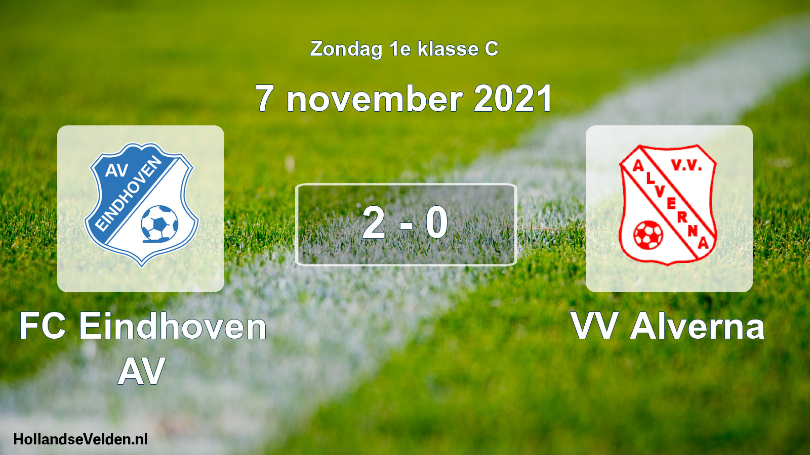 Total number of matches played: FC Eindhoven AV - VV Alverna 2 - 0 (7 November 2021)