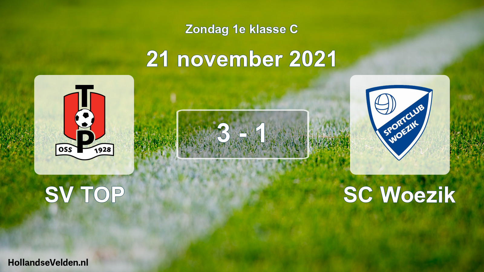 Total number of matches played: SV TOP - SC Woezik 3 - 1 (21 November 2021)
