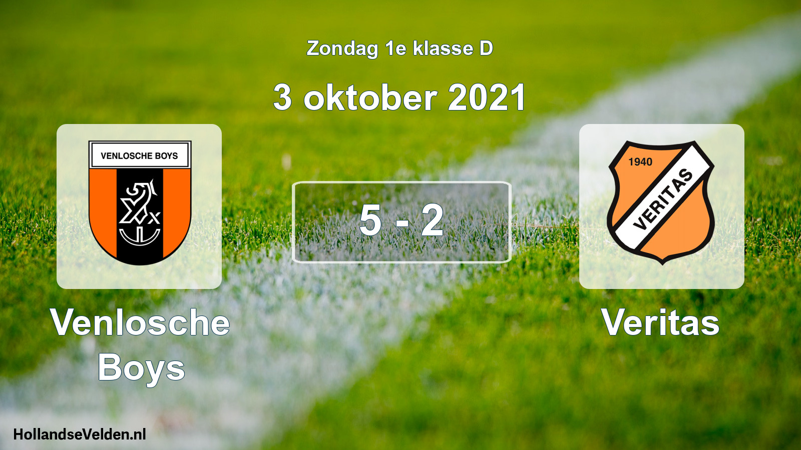 Total number of matches played: Venlosche Boys - Veritas 5 - 2 (3 October 2021)