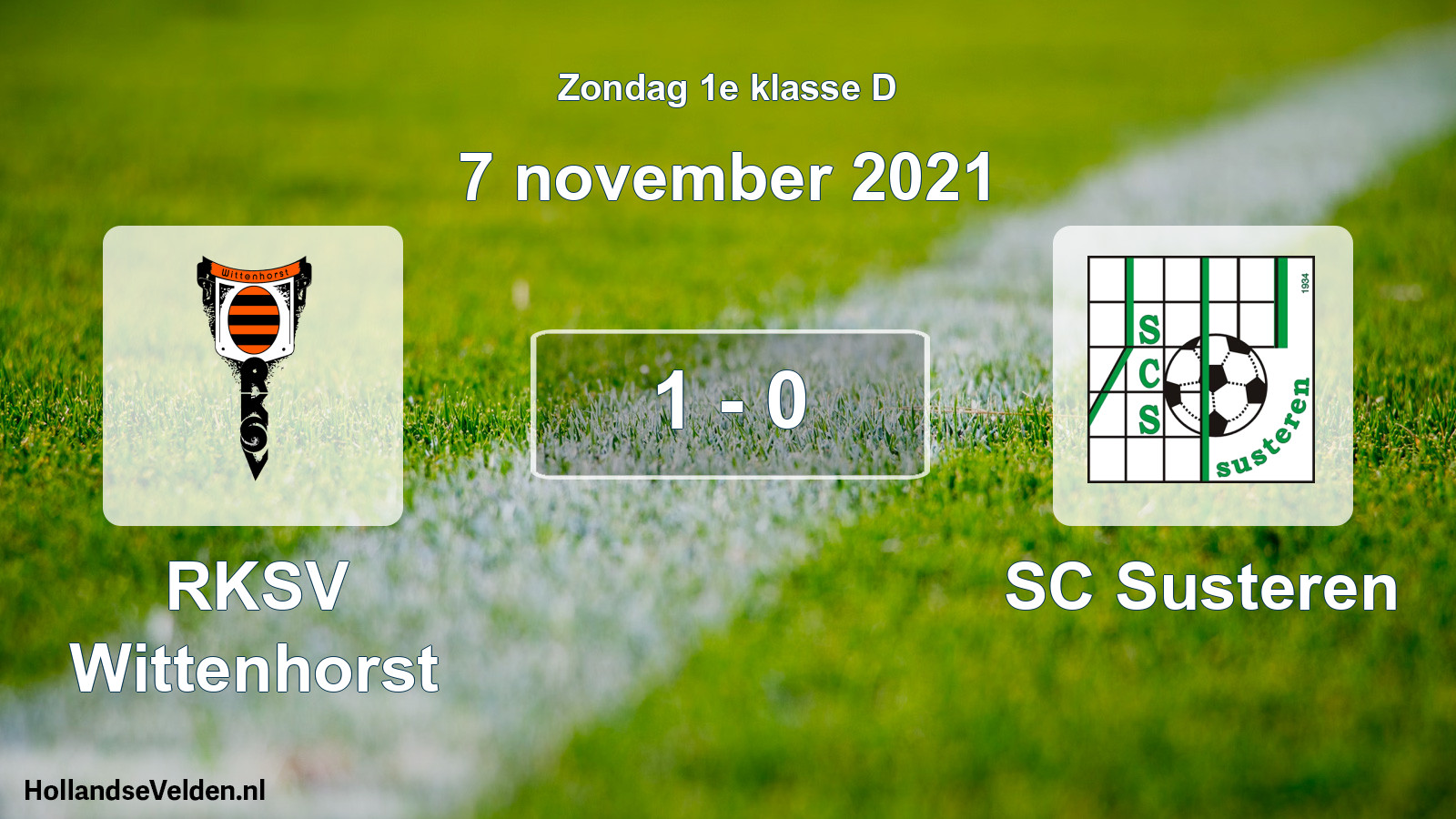 Total number of matches played: RKSV Wittenhorst - SC Susteren 1 - 0 (7 November 2021)