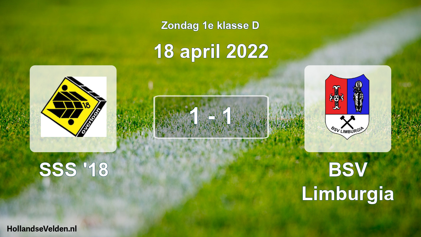 Total number of matches played: SSS '18 - BSV Limburgia 1 - 1 (18 April 2022)
