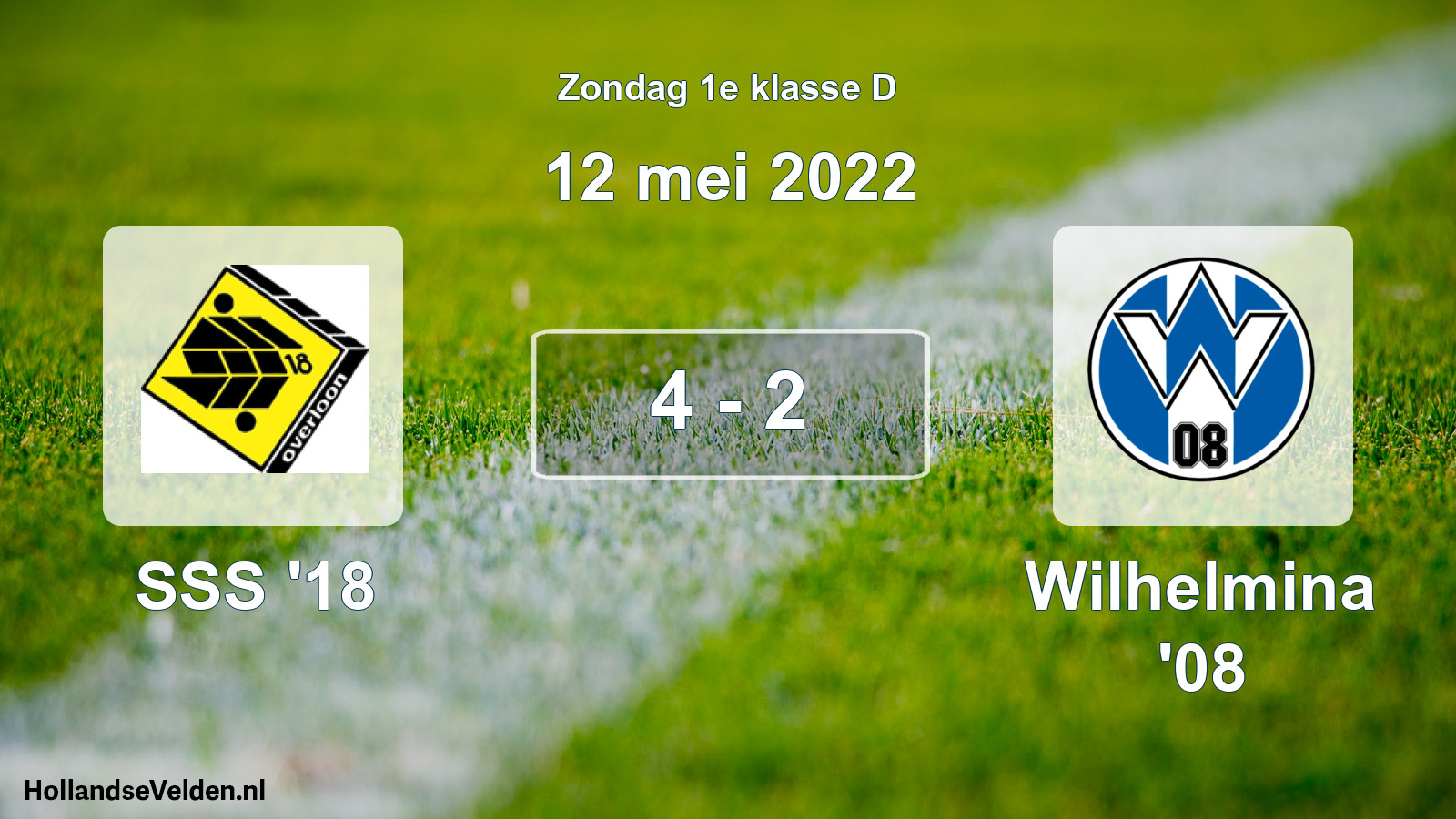 Total number of matches played: SSS '18 - Wilhelmina '08 4 - 2 (12 May 2022)
