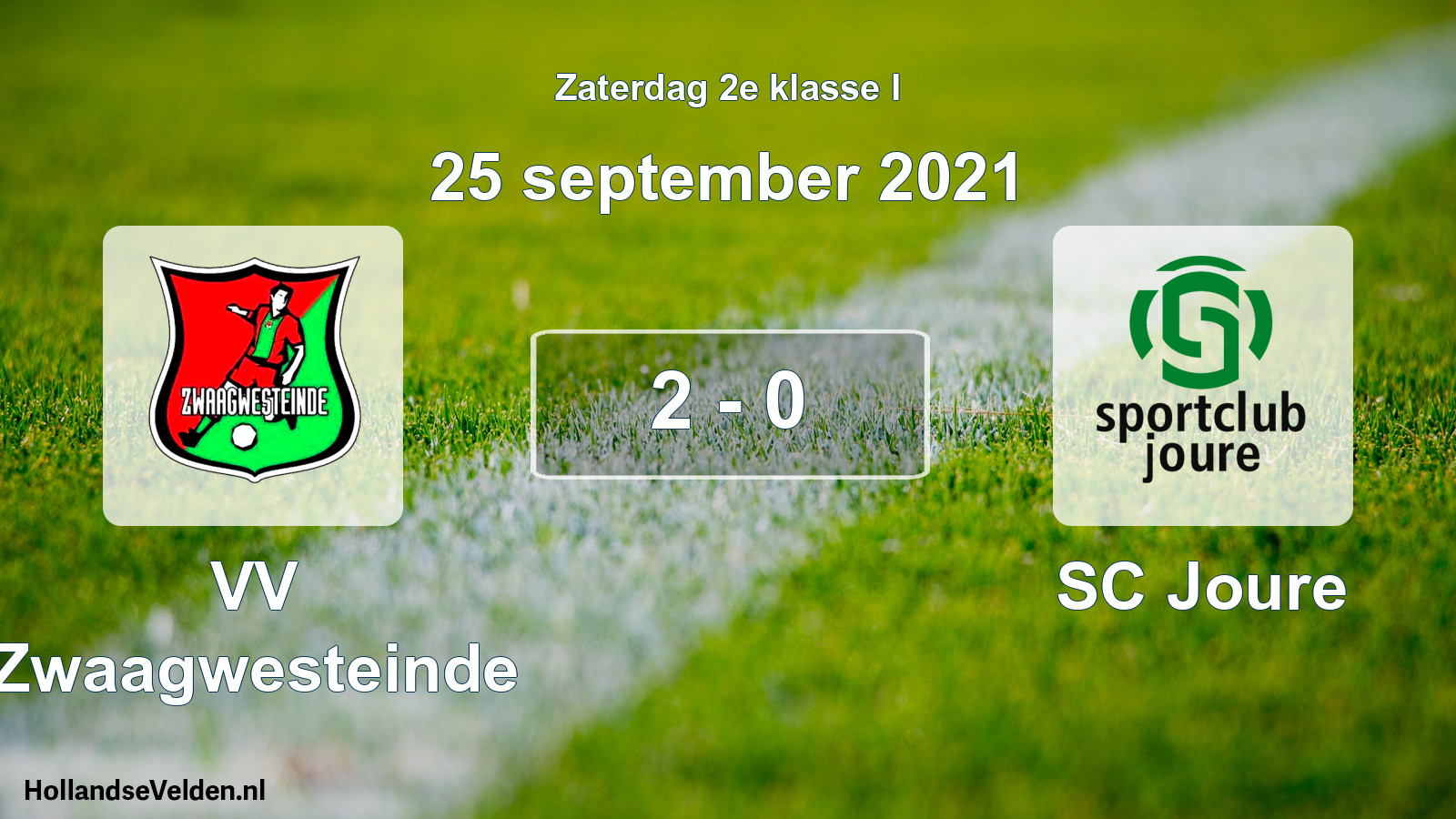 Total number of matches played: VV Zwaagwesteinde - SC Joure 2 - 0 (25 September 2021)