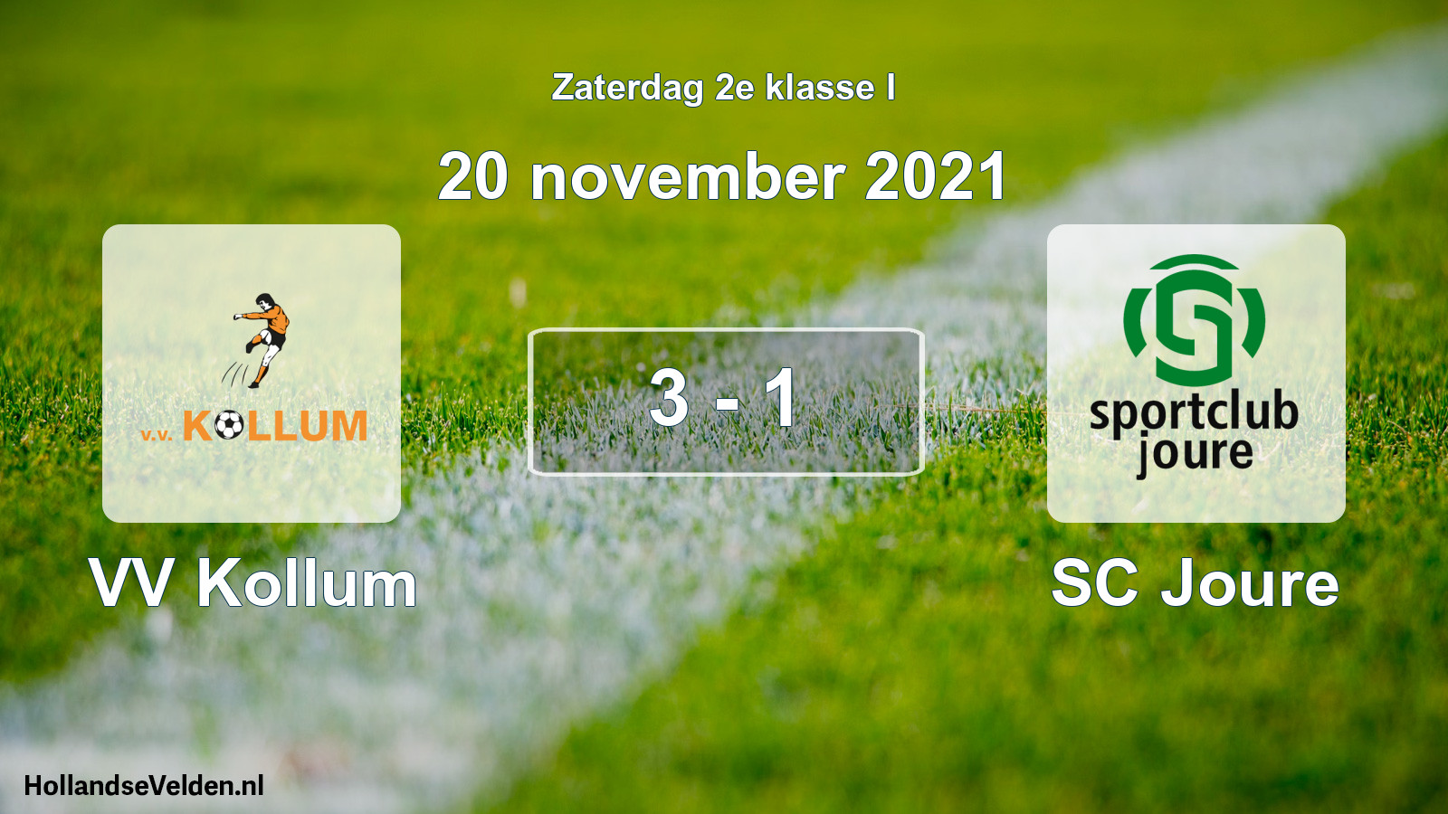 Total number of matches played: VV Kollum - SC Joure 3 - 1 (20 November 2021)