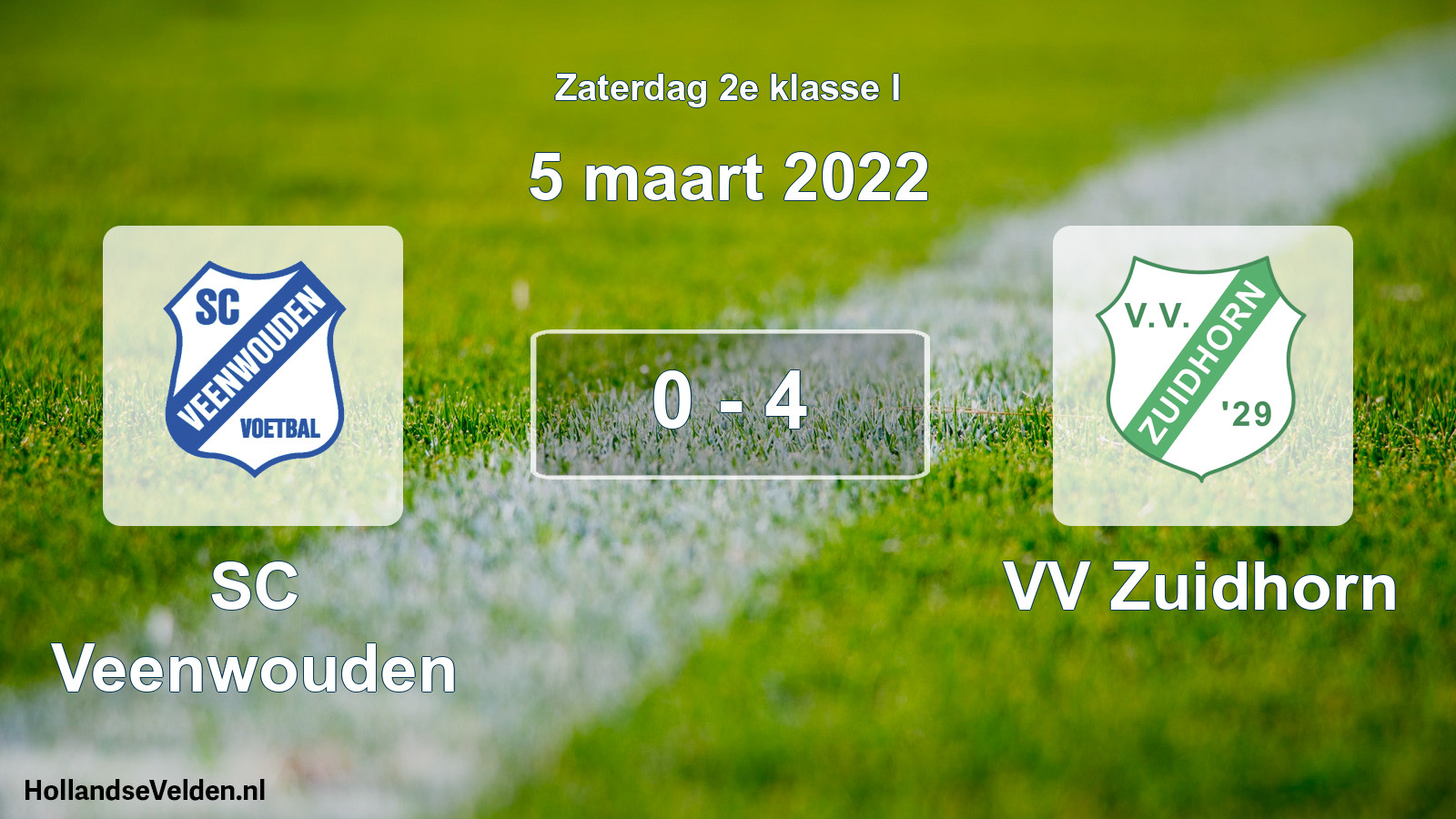 Total number of matches played: SC Veenwouden - VV Zuidhorn 0 - 4 (5 March 2022)