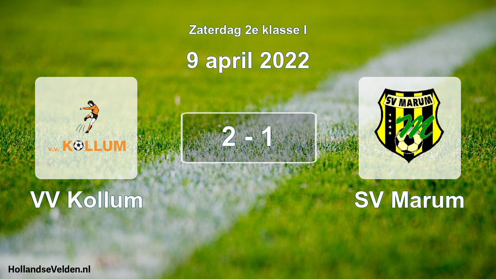 Total number of matches played: VV Kollum - SV Marum 2 - 1 (9 April 2022)